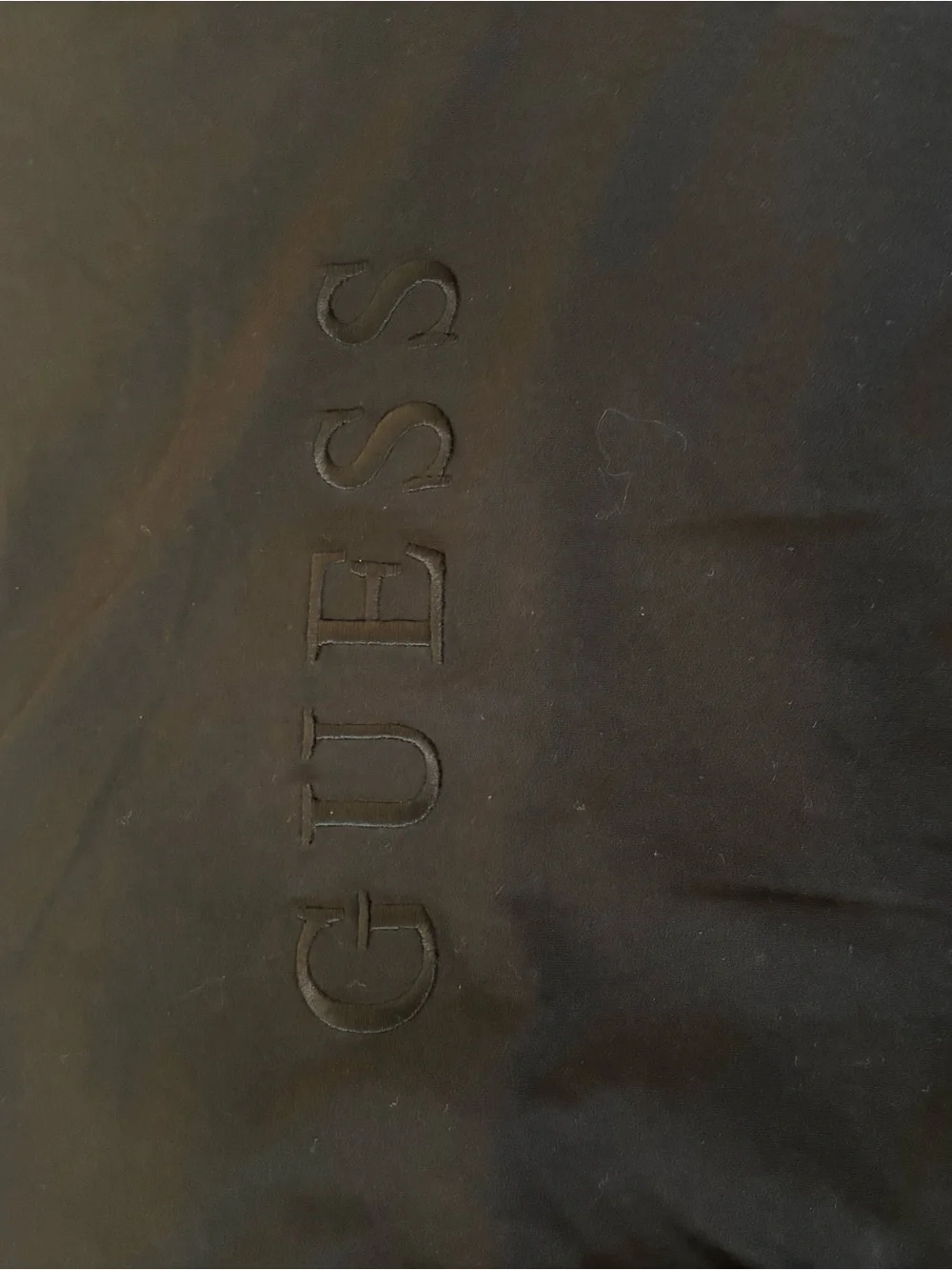 GUESS Black Short Sleeve Embossed Logo Tee - Picture 2 of 4